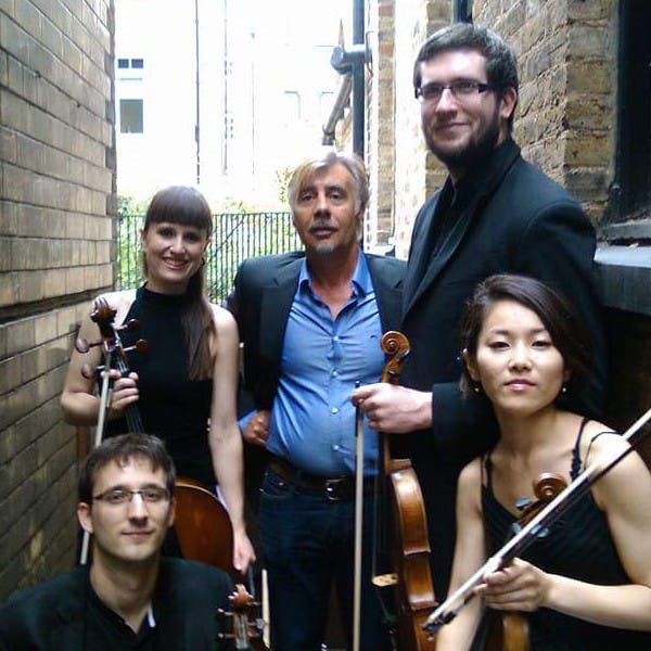 Quartet Volute before performing for Marshall