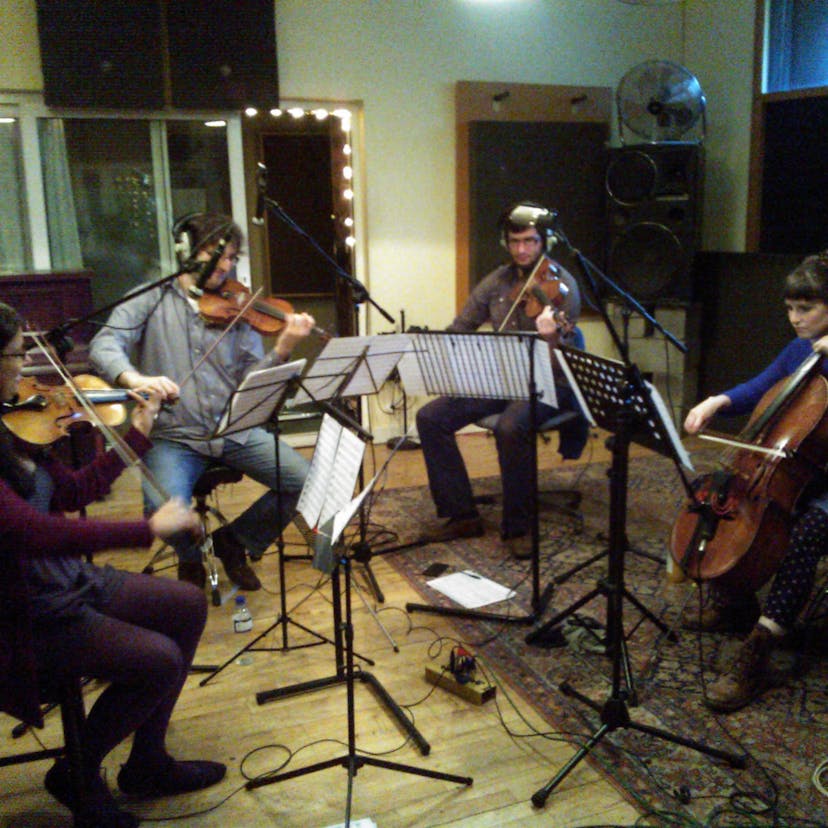 Quartet Volute in the studio