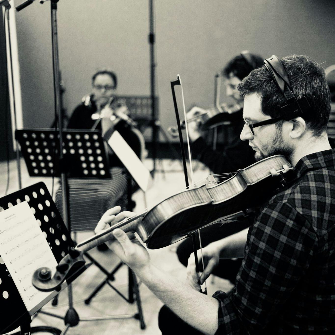 Quartet Volute in the studio for Roger O'Donnel